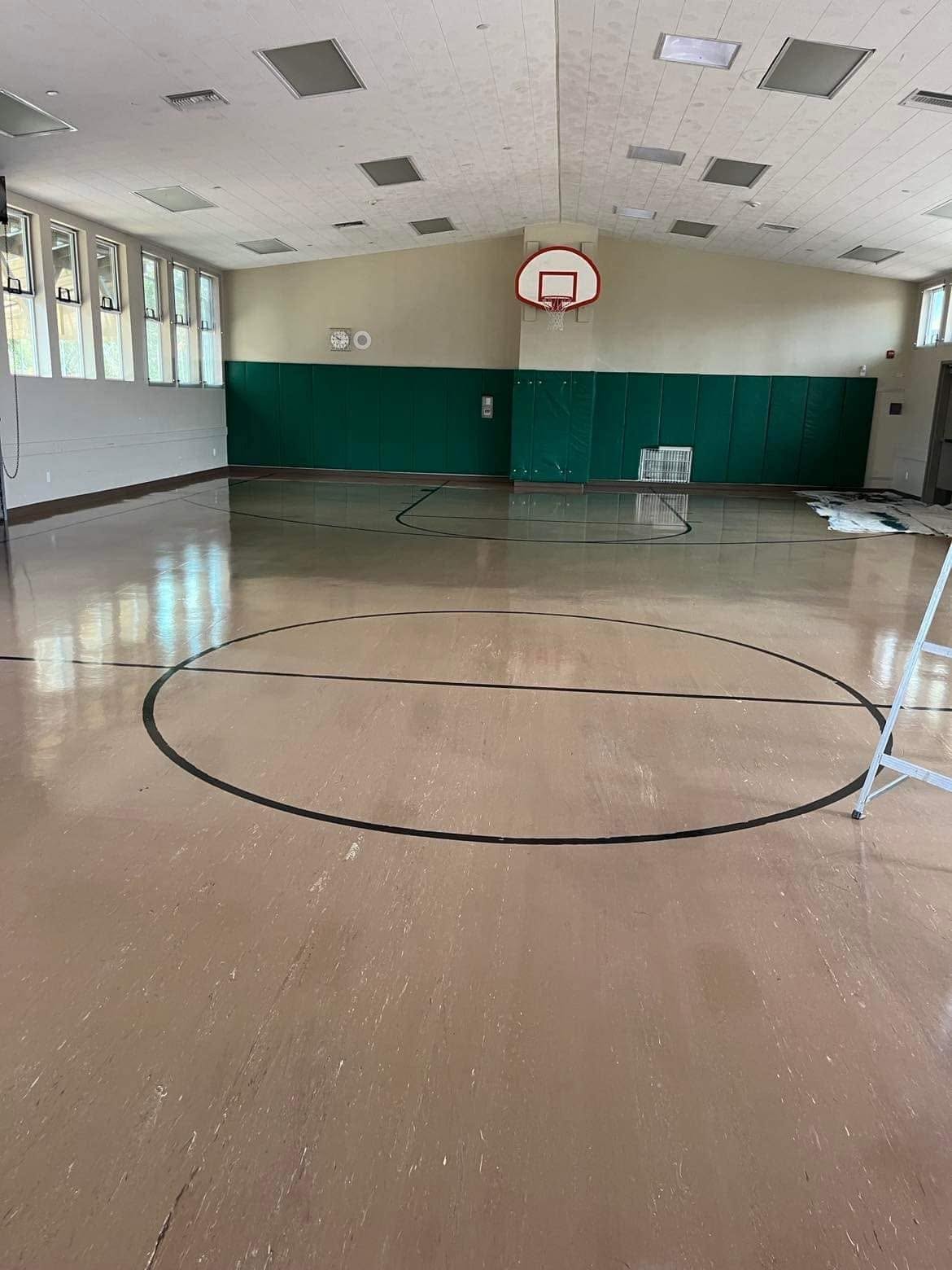 School gymnasium interior commercial repaint