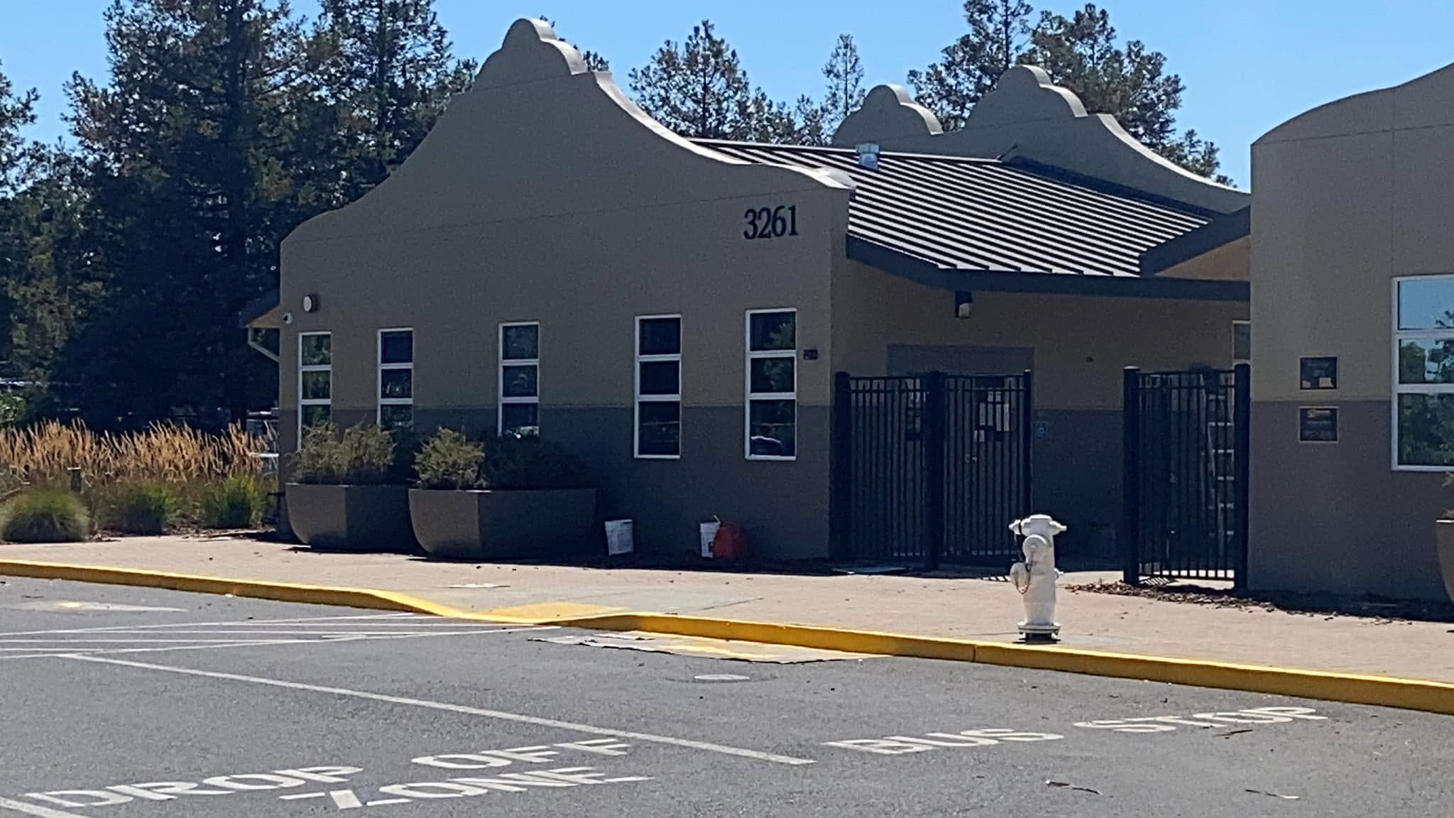 Commercial painting — professional painters working on a commercial building
